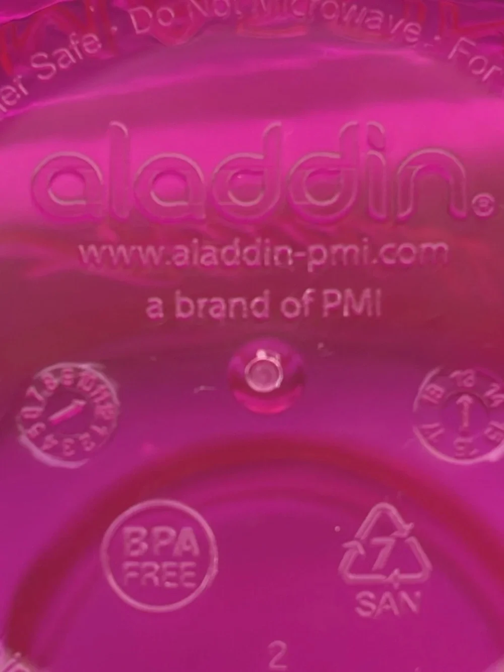 Aladdin Mason Jar Plastic Pitcher with Handle and Spout 80 Ounces Pink